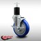Service Caster 5'' SS Blue Poly Swivel 1-3/4'' Expanding Stem Caster with Brake SCC-SSEX20S514-PPUB-BLUE-TLB-134 - alternate 2